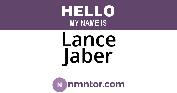 Lance Jaber