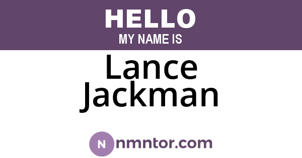 Lance Jackman