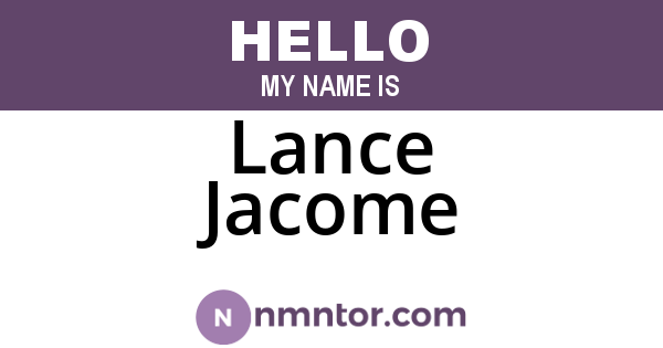 Lance Jacome