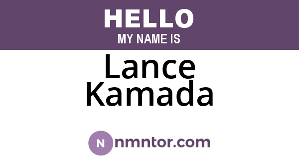 Lance Kamada