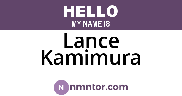 Lance Kamimura