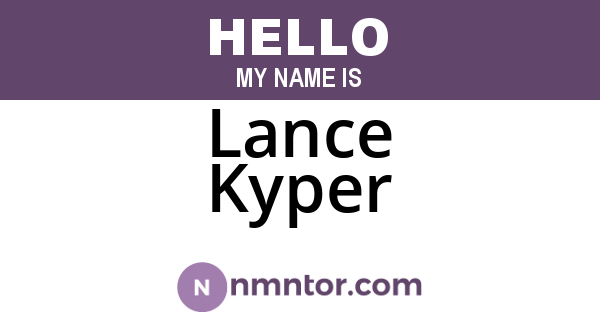 Lance Kyper