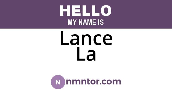 Lance La
