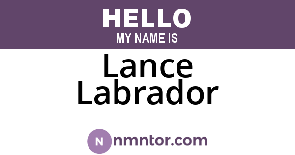 Lance Labrador