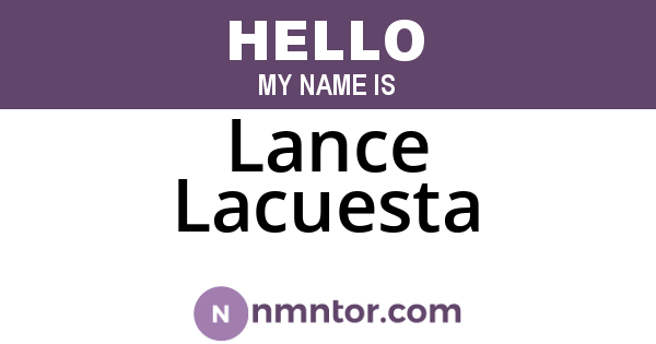 Lance Lacuesta