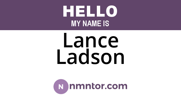 Lance Ladson