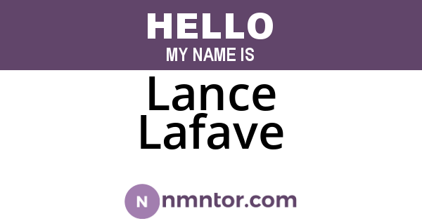 Lance Lafave