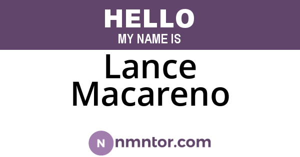 Lance Macareno