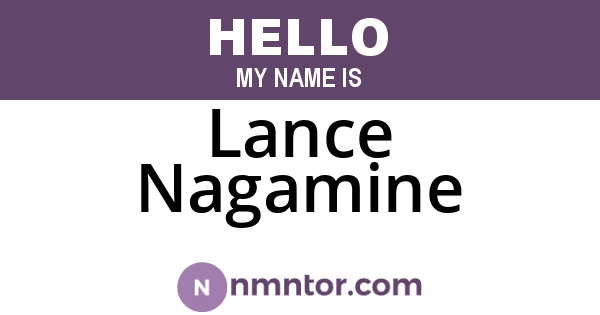 Lance Nagamine