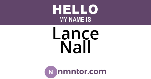 Lance Nall