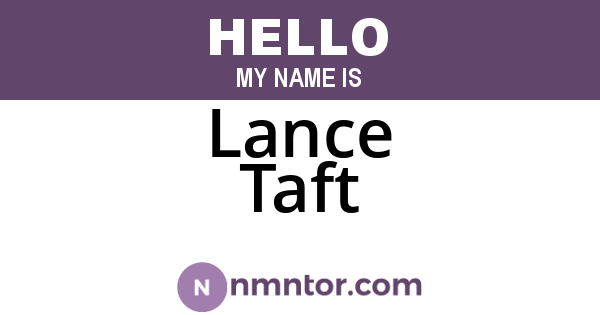 Lance Taft