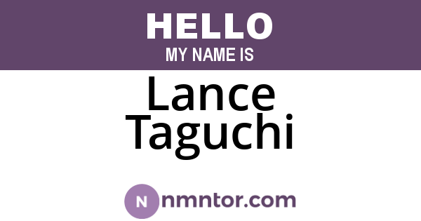 Lance Taguchi