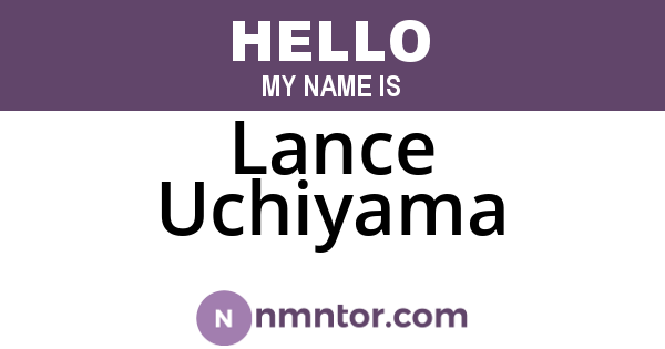 Lance Uchiyama
