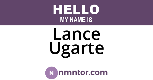 Lance Ugarte