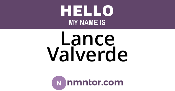 Lance Valverde