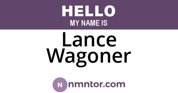 Lance Wagoner