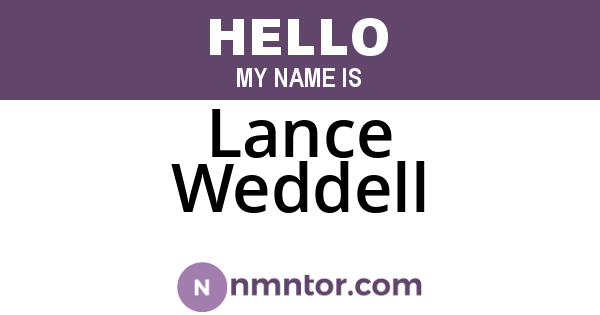 Lance Weddell