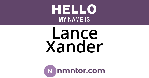 Lance Xander
