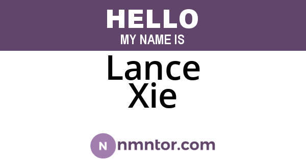 Lance Xie