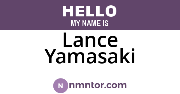 Lance Yamasaki
