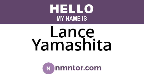 Lance Yamashita