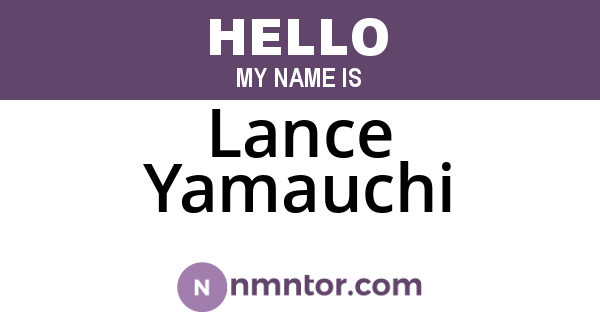 Lance Yamauchi