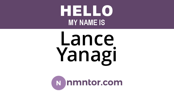 Lance Yanagi