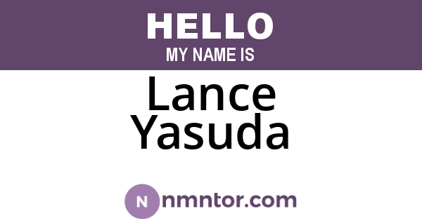Lance Yasuda