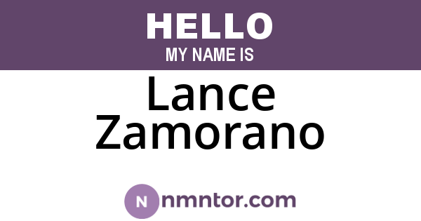Lance Zamorano