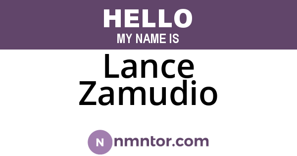 Lance Zamudio