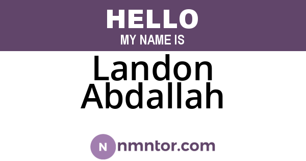 Landon Abdallah