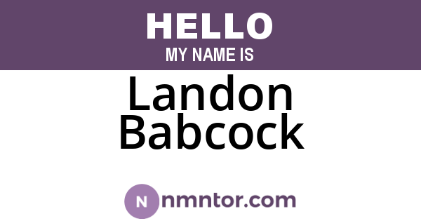 Landon Babcock