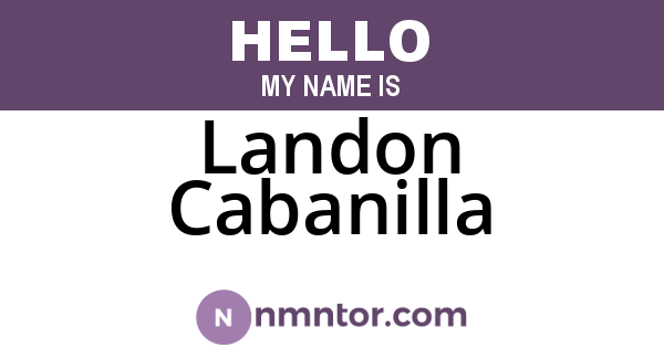 Landon Cabanilla