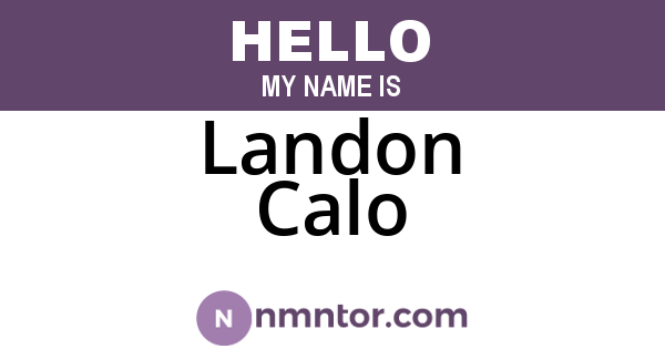 Landon Calo