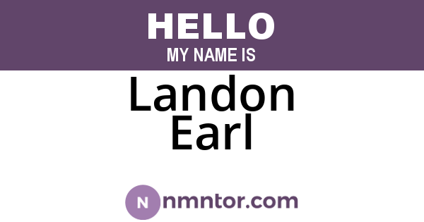 Landon Earl