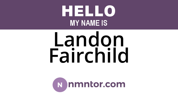 Landon Fairchild