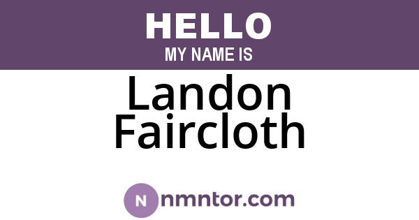 Landon Faircloth