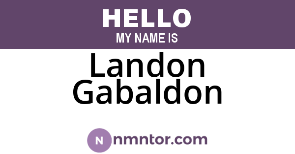 Landon Gabaldon
