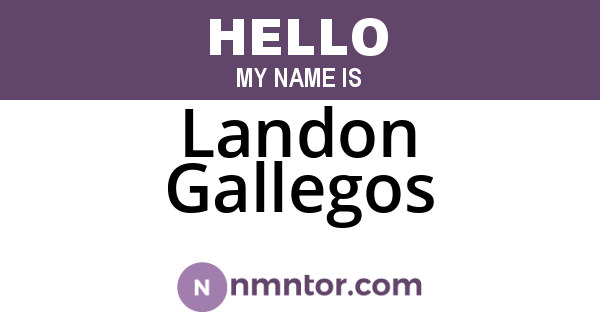 Landon Gallegos