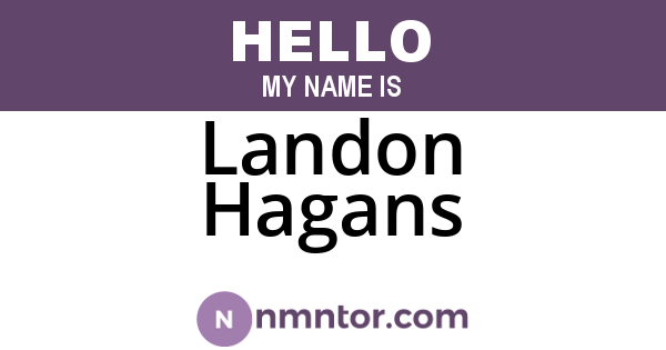 Landon Hagans