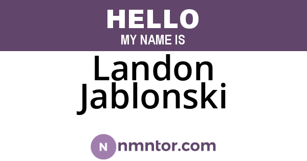 Landon Jablonski