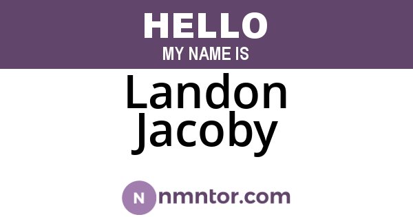 Landon Jacoby