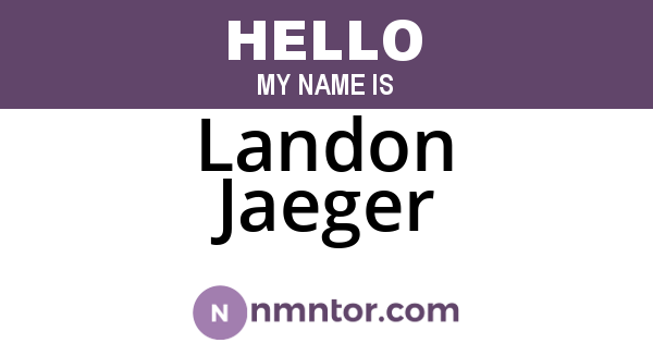 Landon Jaeger