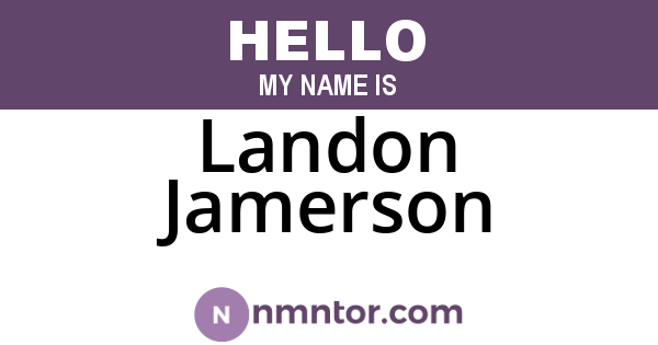 Landon Jamerson