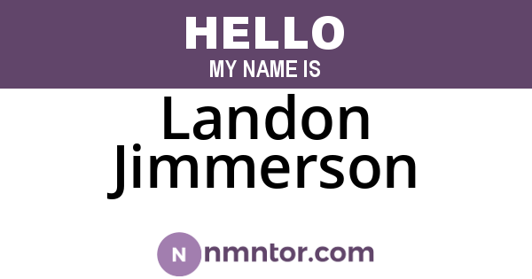 Landon Jimmerson