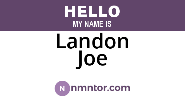 Landon Joe