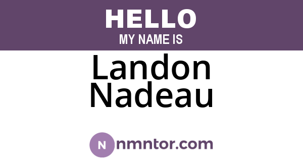 Landon Nadeau