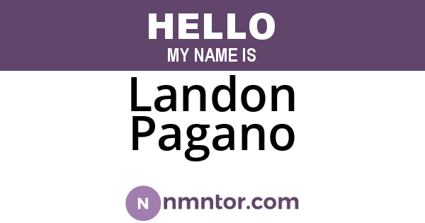 Landon Pagano
