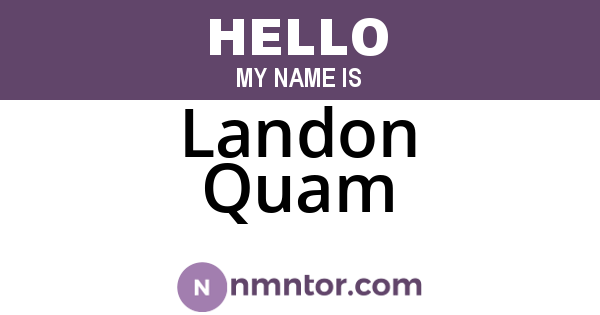 Landon Quam