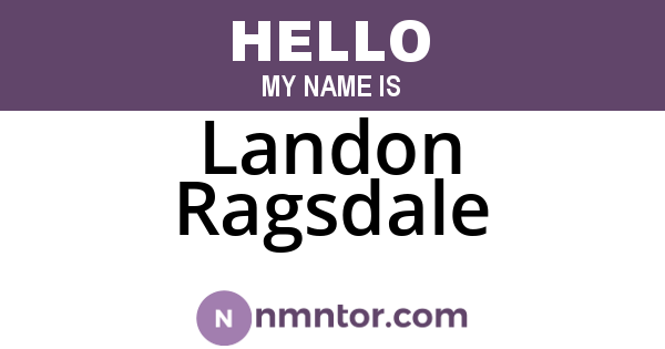 Landon Ragsdale